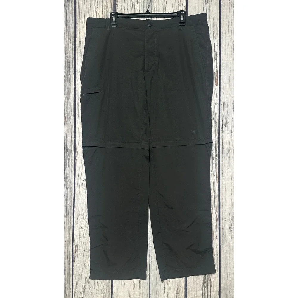 The North Face Mens 38‎ Regular Convertible Hiking Pants Black Zip Off Cargo